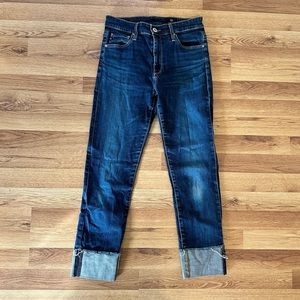 AG Adriano Goldschmied the high rise Stevie cuff jeans size 26